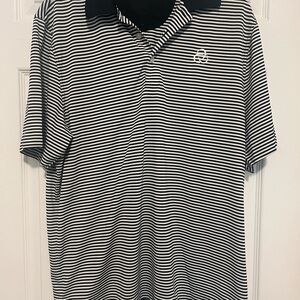 Men’s Navy and White Performance Golf Polo Size XL